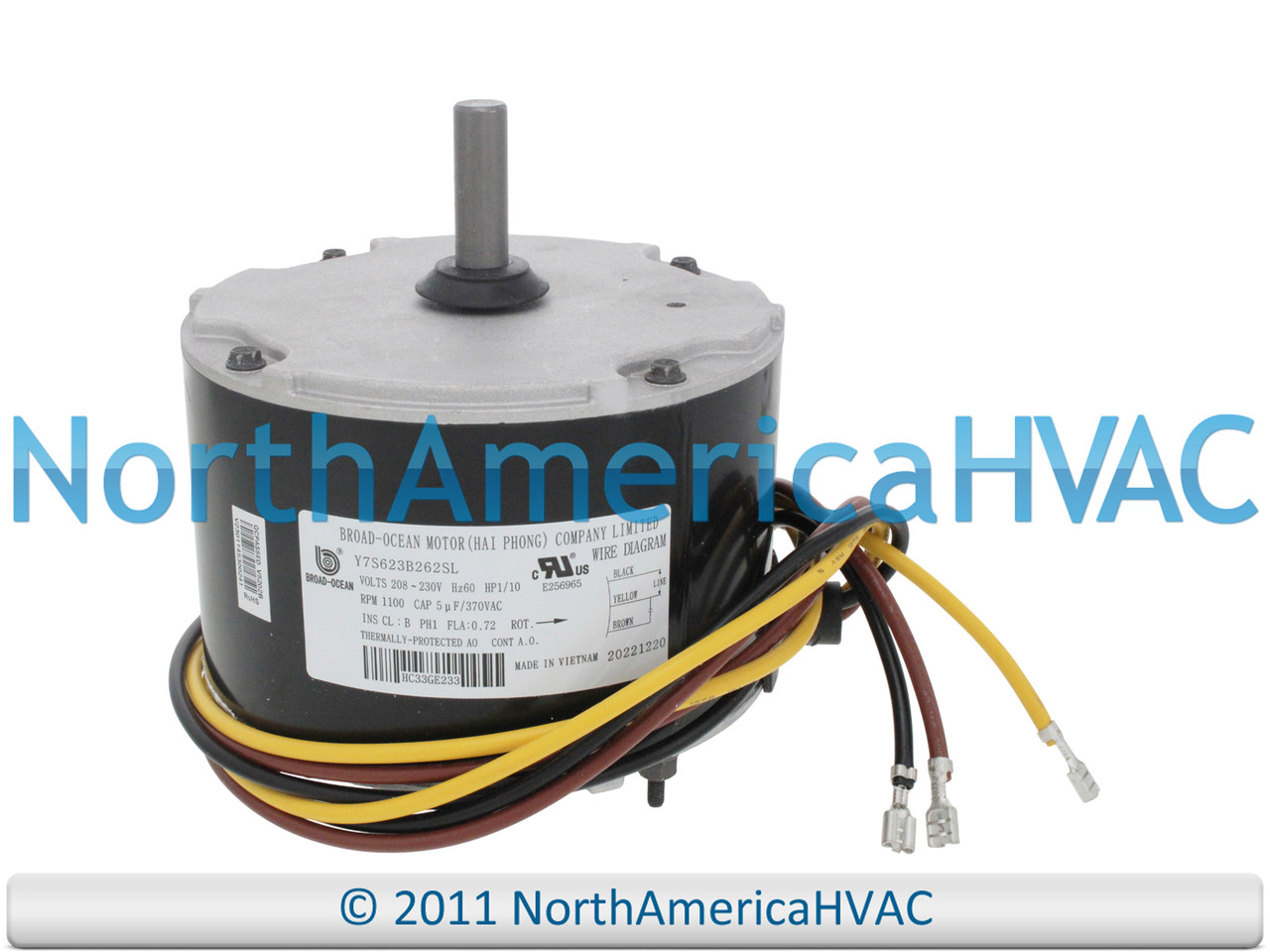 Condenser Fan Motor 1/10 HP Replaces Intertherm Nordyne Miller